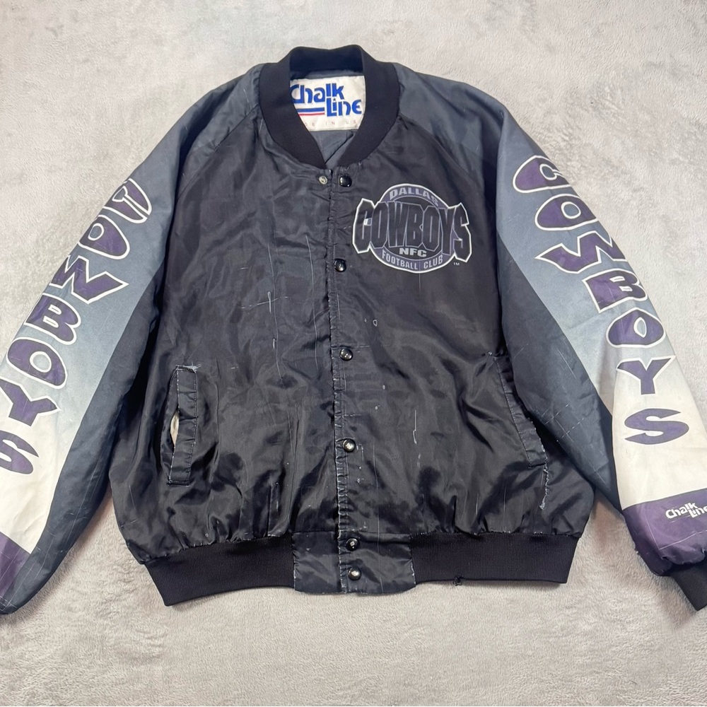 Authentic 90’s Chalk Line Dallas Cowboys Fanimation Jacket Size XL Vintage Rare